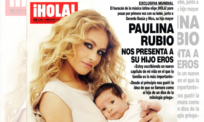 Exclusiva mundial en ¡HOLA!, Paulina Rubio nos presenta a su hijo Eros