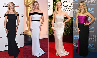 Reese Witherspoon y los vestidos columna