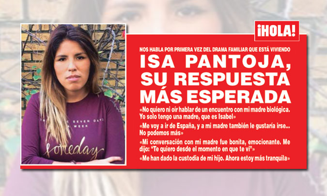 En ¡HOLA!: Isa Pantoja, su respuesta más esperada