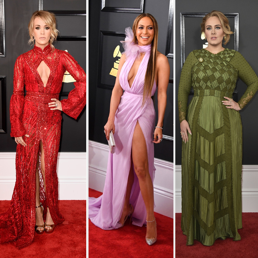 Rojo Beyoncé Malva Jlo Verde Adele Escalera De Color En Los Grammy Foto 2 