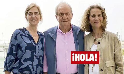 Rey Juan Carlos con sus hijas