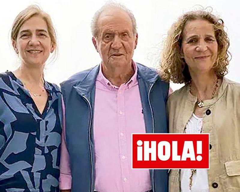 Rey Juan Carlos con sus hijas