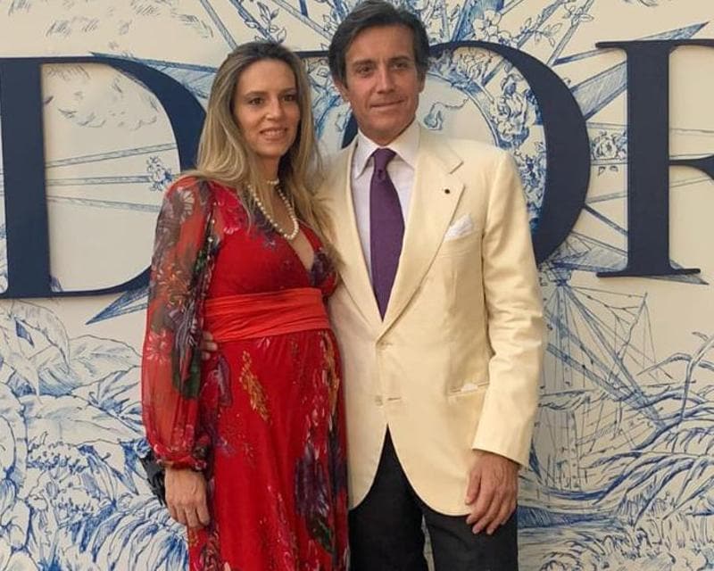 José Antonio Ruiz-Berdejo y su actual pareja, Alessandra Gorla, en el desfile de Dior.