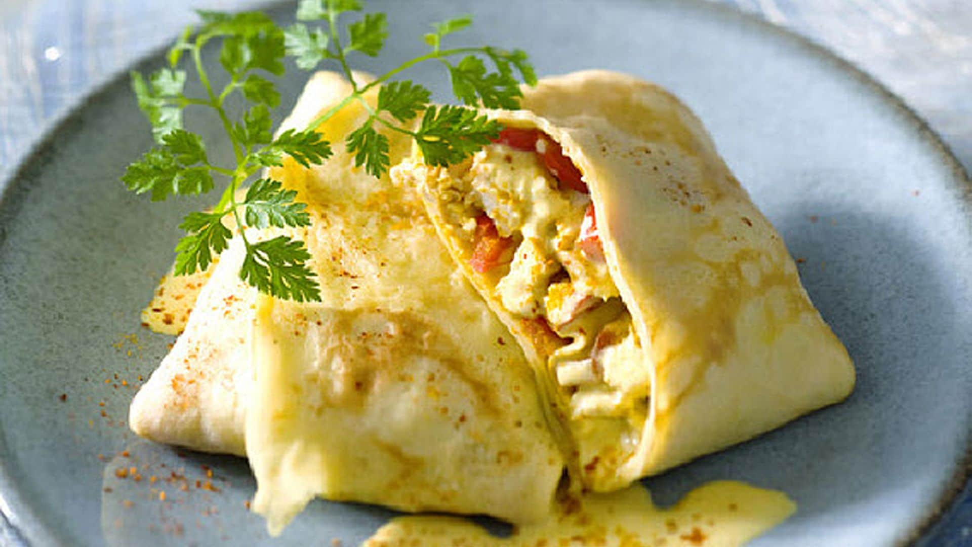 Crepes de pollo al curry