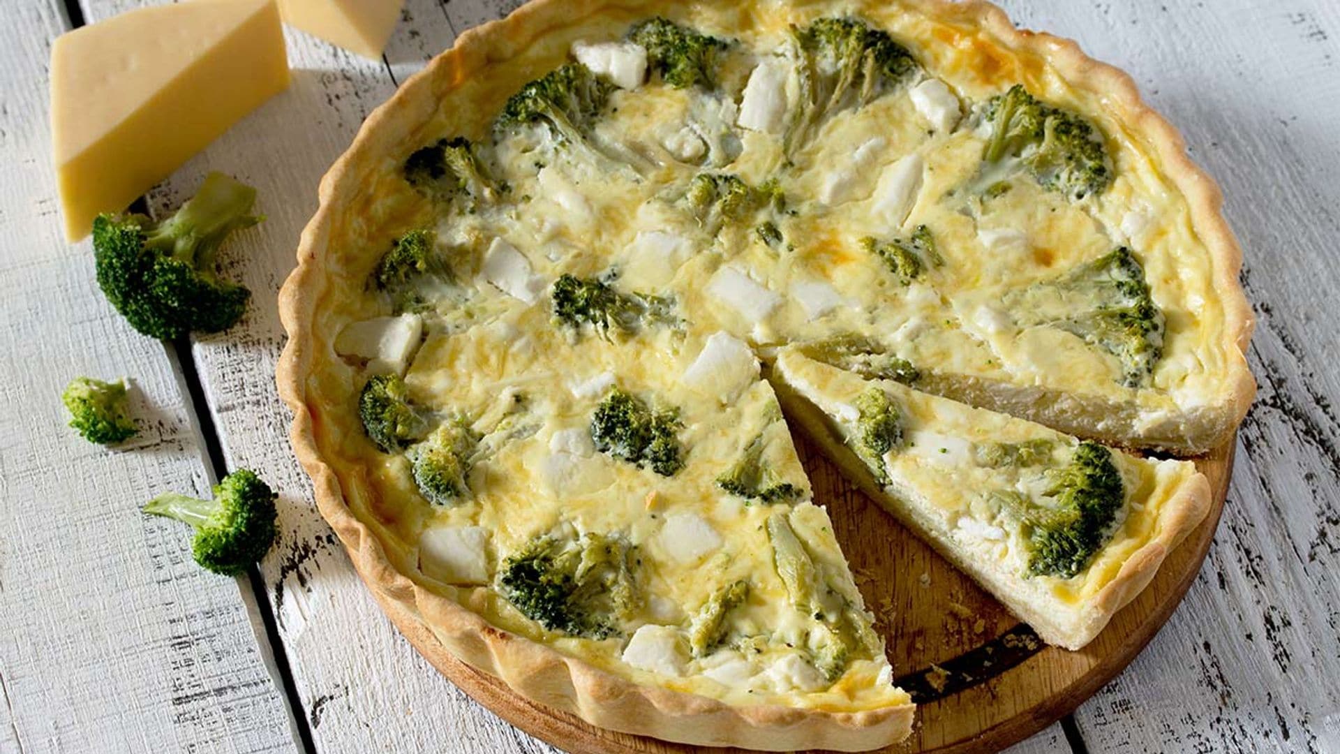 Quiche de brócoli y queso de cabra