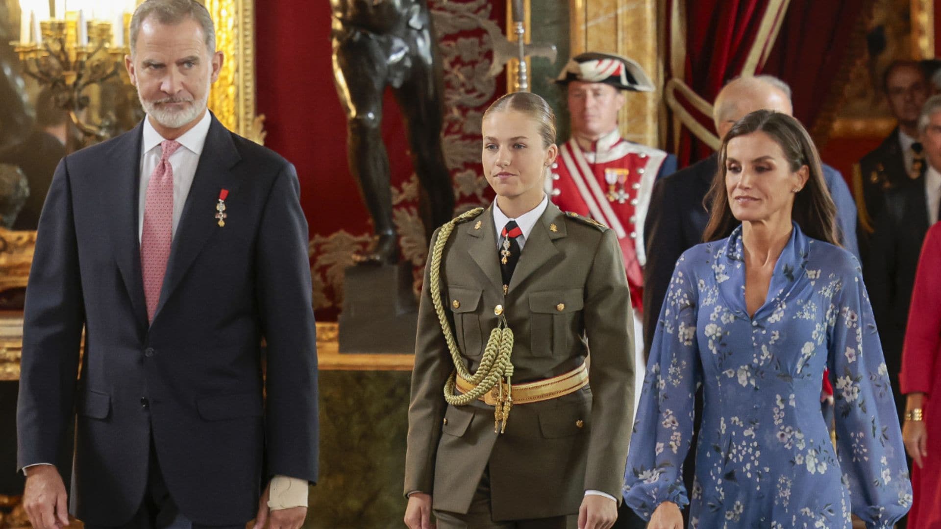 La princesa Leonor se convierte en la protagonista de la recepción del 12 de octubre en el Palacio Real