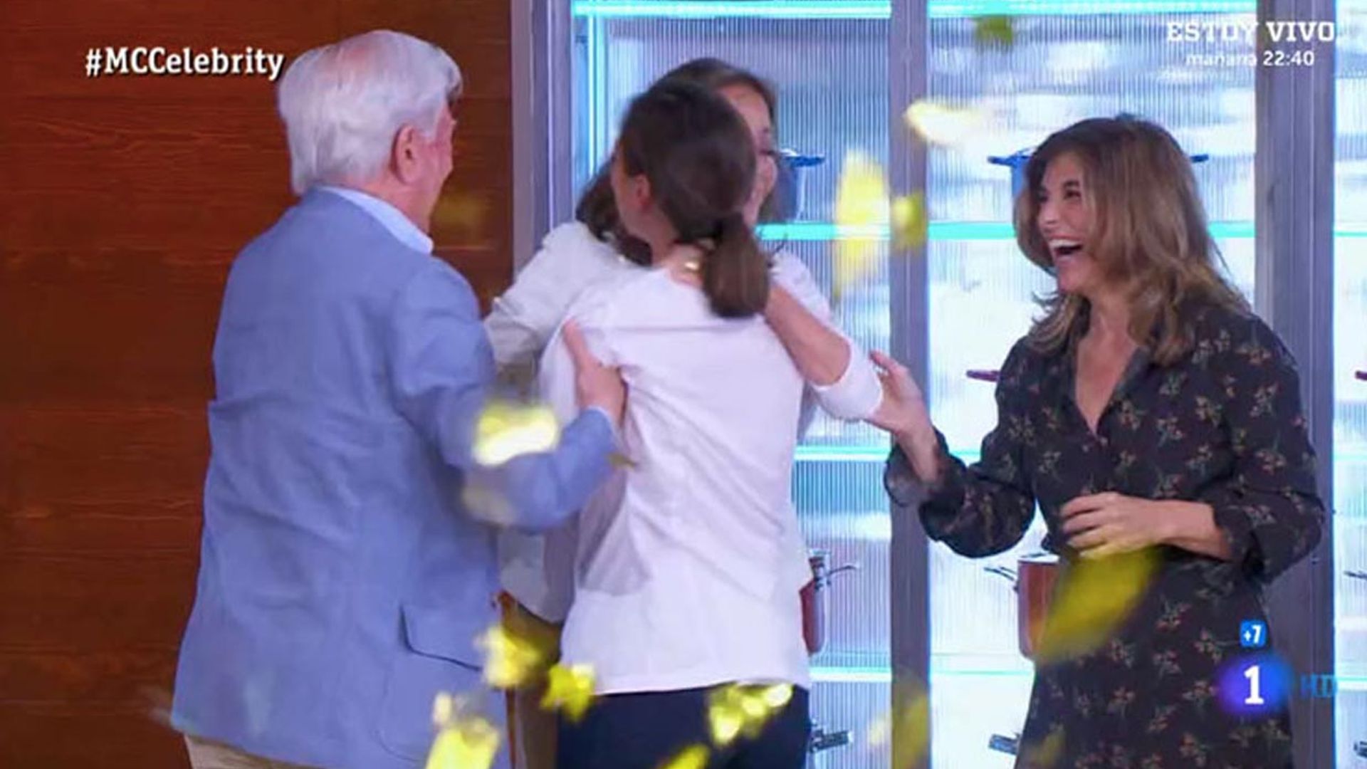 Isabel Presysler y Mario Vargas Llosa arropan a Tamara en la final de 'MasterChef Celebrity'