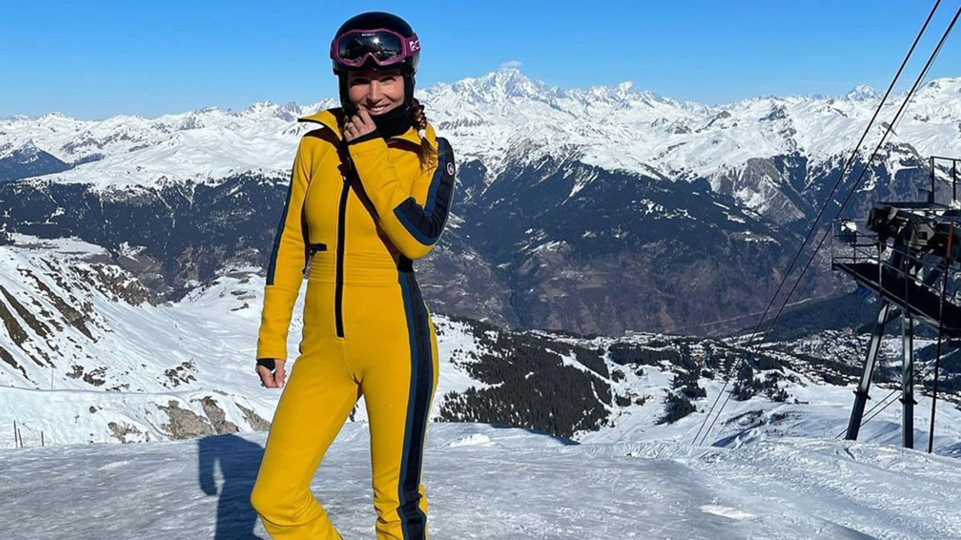 ¡Qué valor! El salto a la nieve de Elsa Pataky en bañador