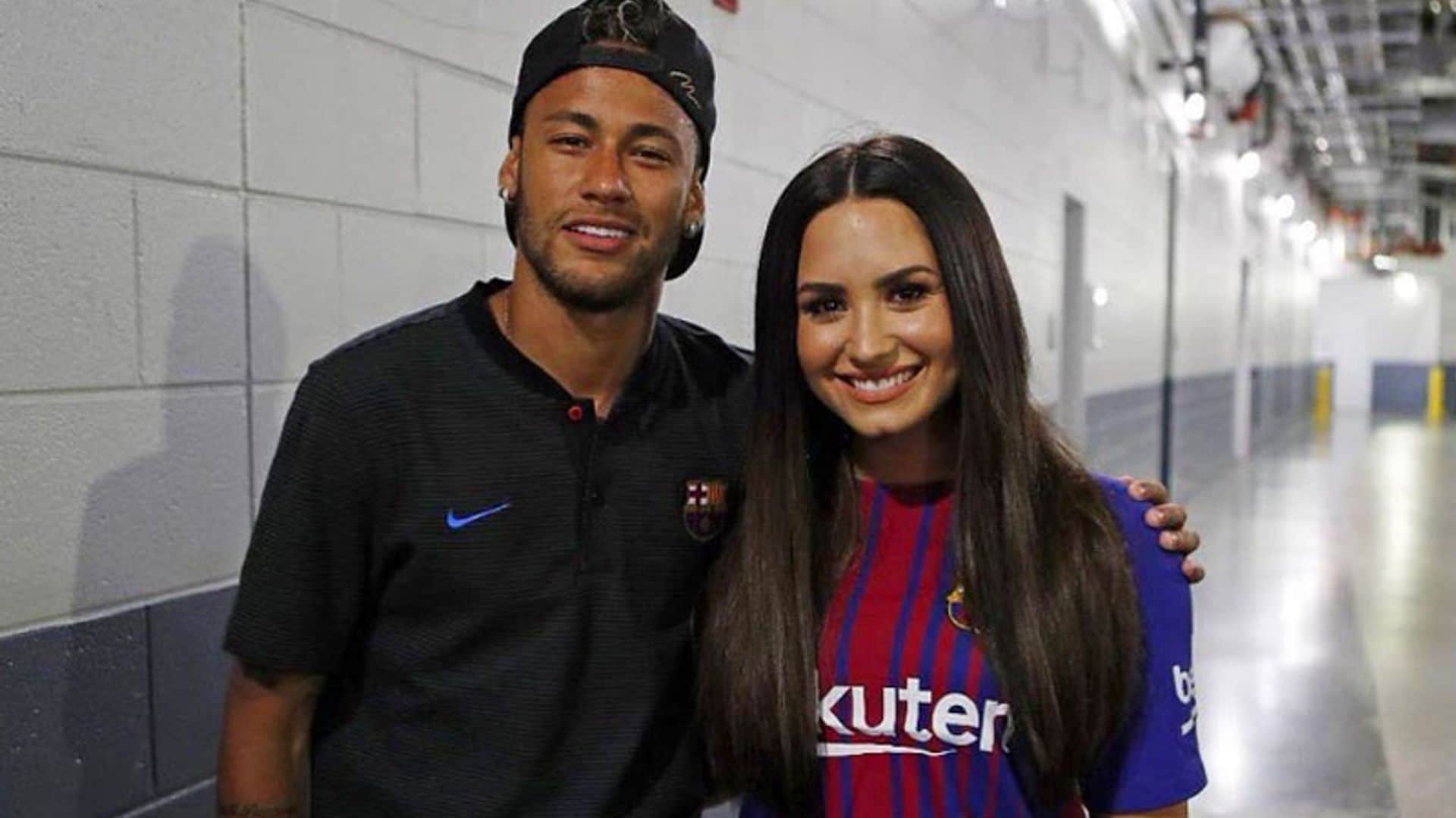 Neymar y Demi Lovato, de su amistad en Instagram a su encuentro en EEUU