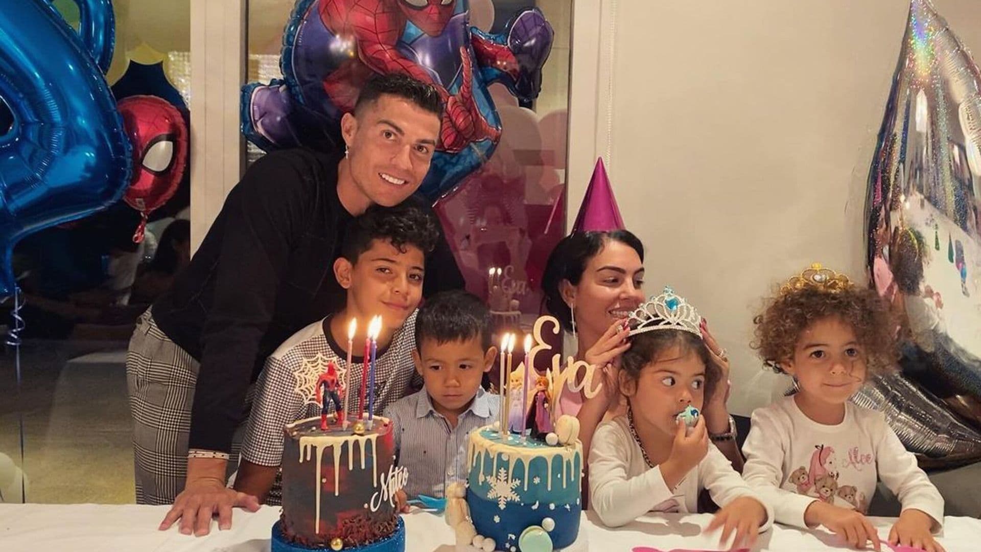 Así han celebrado Georgina y Cristiano el cumpleaños de sus mellizos