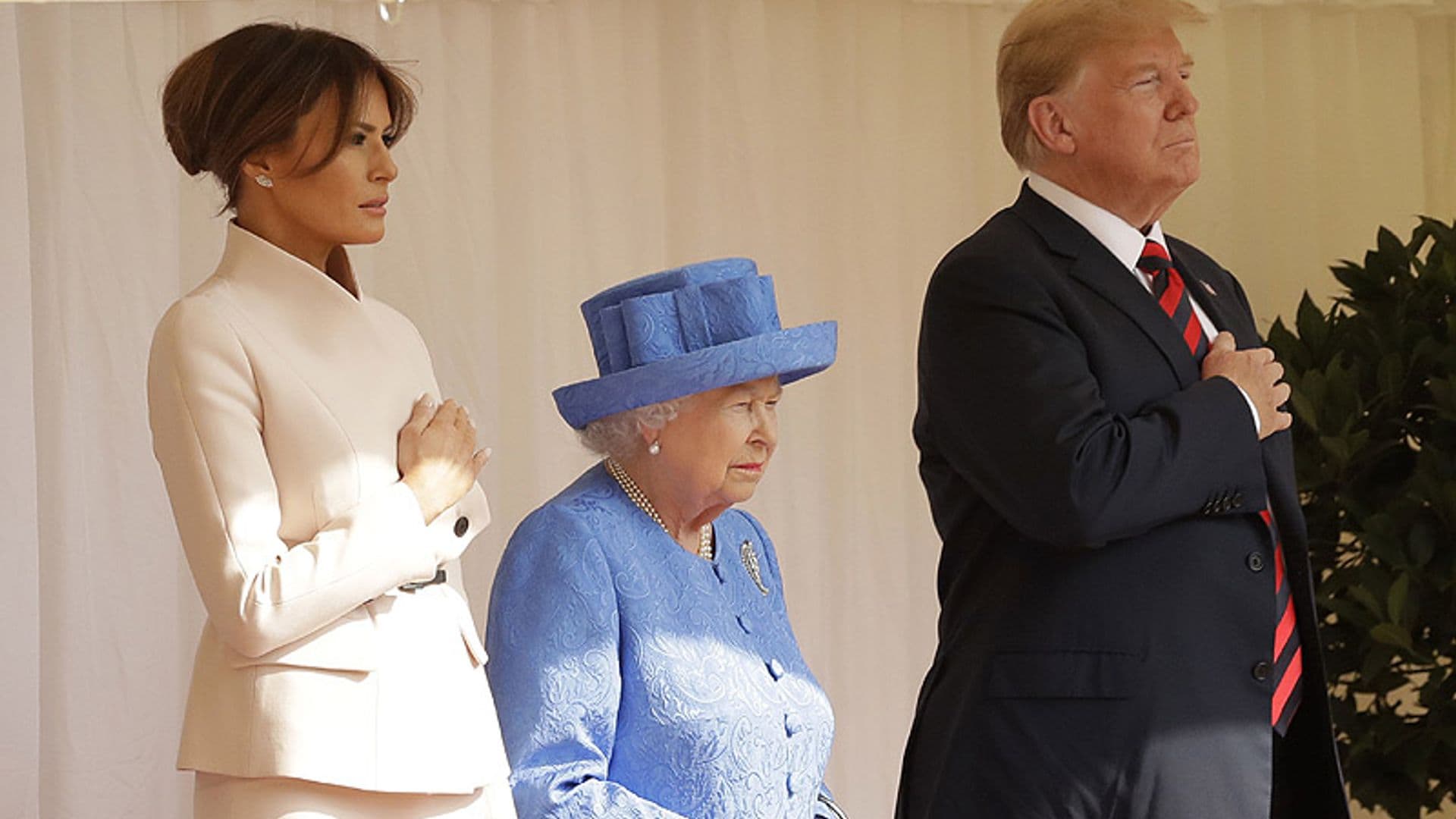 Así ha sido el encuentro de Isabel II con Donald y Melania Trump