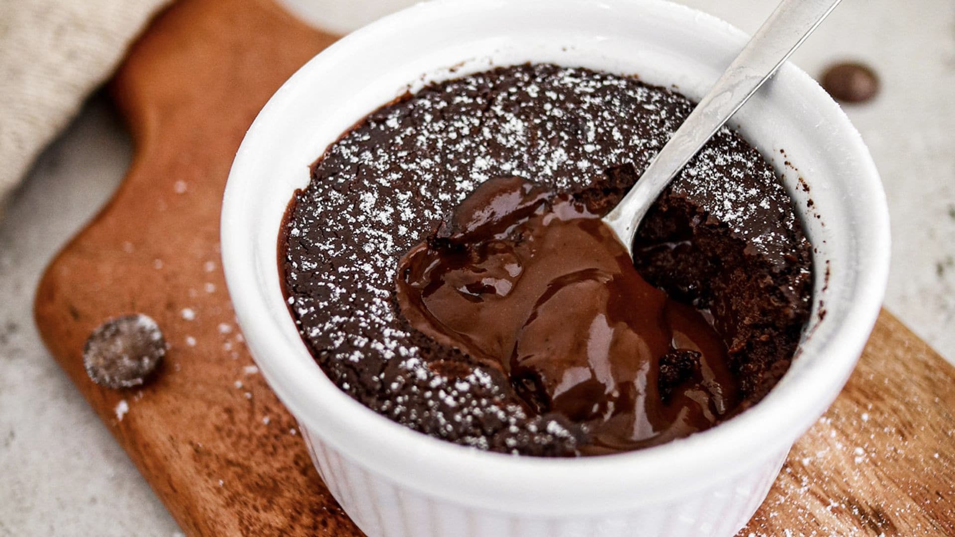 'Coulant' de chocolate con airfryer