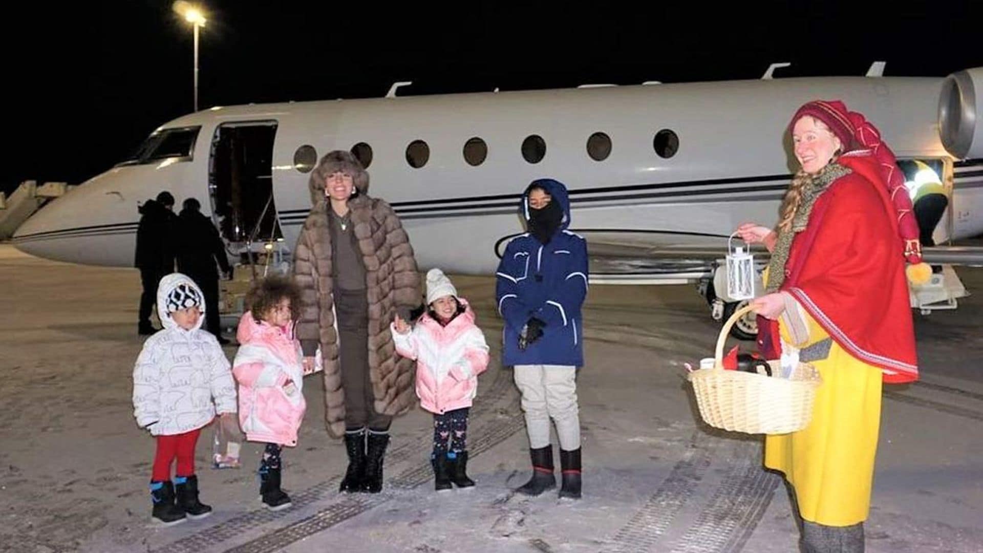 El viaje de ensueño de Georgina Rodríguez y sus hijos al Polo Norte para conocer a Papá Noel