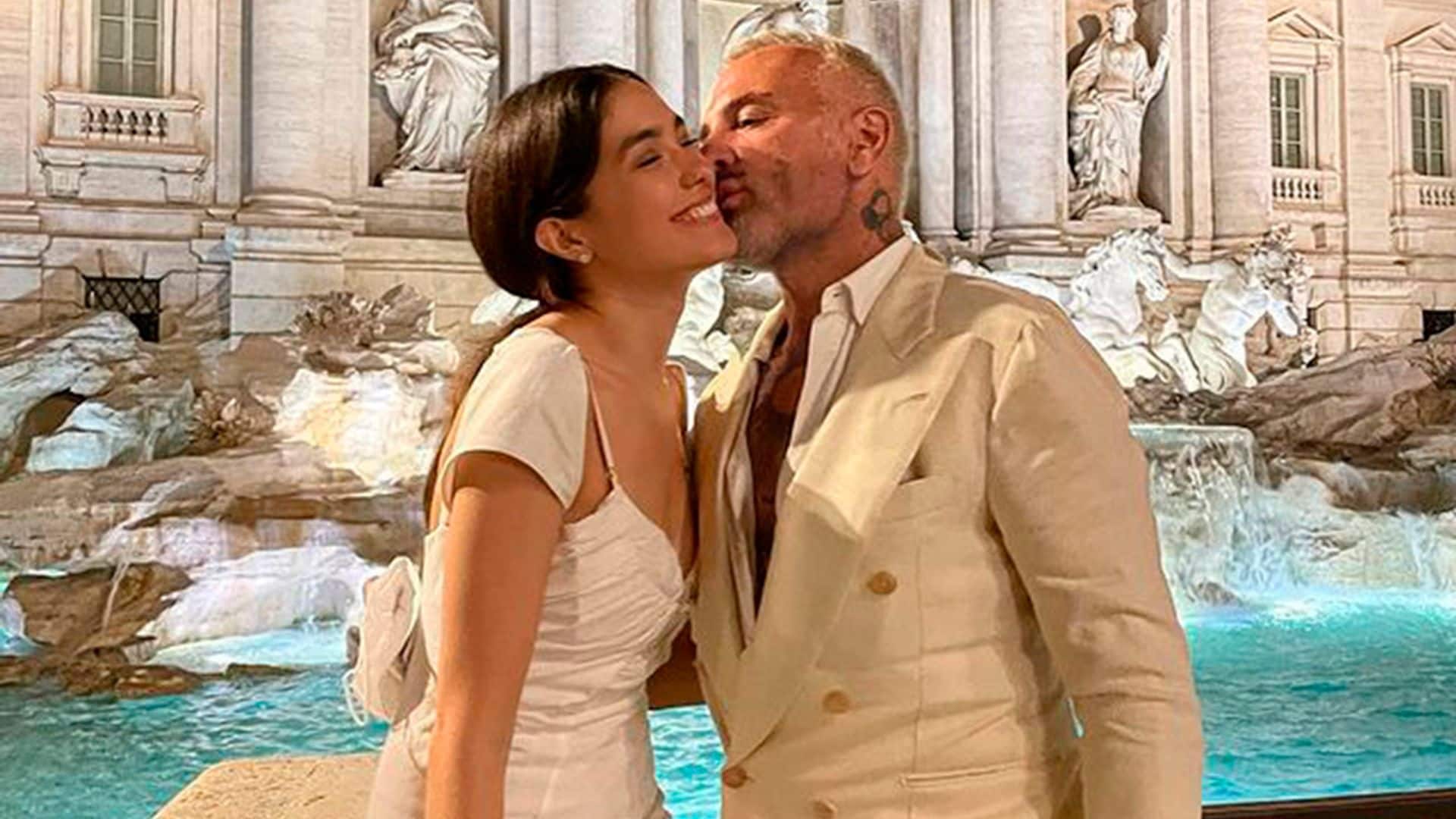 La 'dolce vita' de Gianluca Vacchi y Sharon Fonseca en Roma: se declaran su amor en la Fontana de Trevi