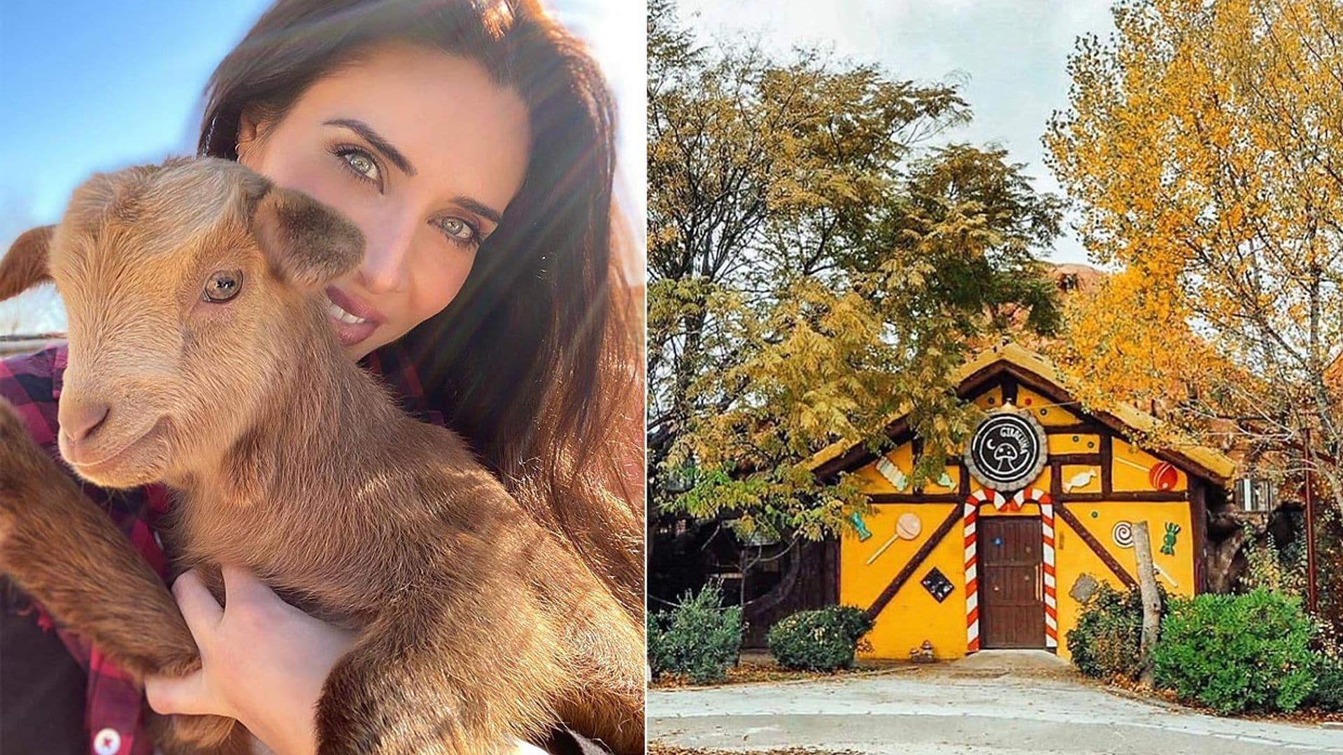 Pilar Rubio, en busca de pitufos junto a sus hijos en la Granja Escuela