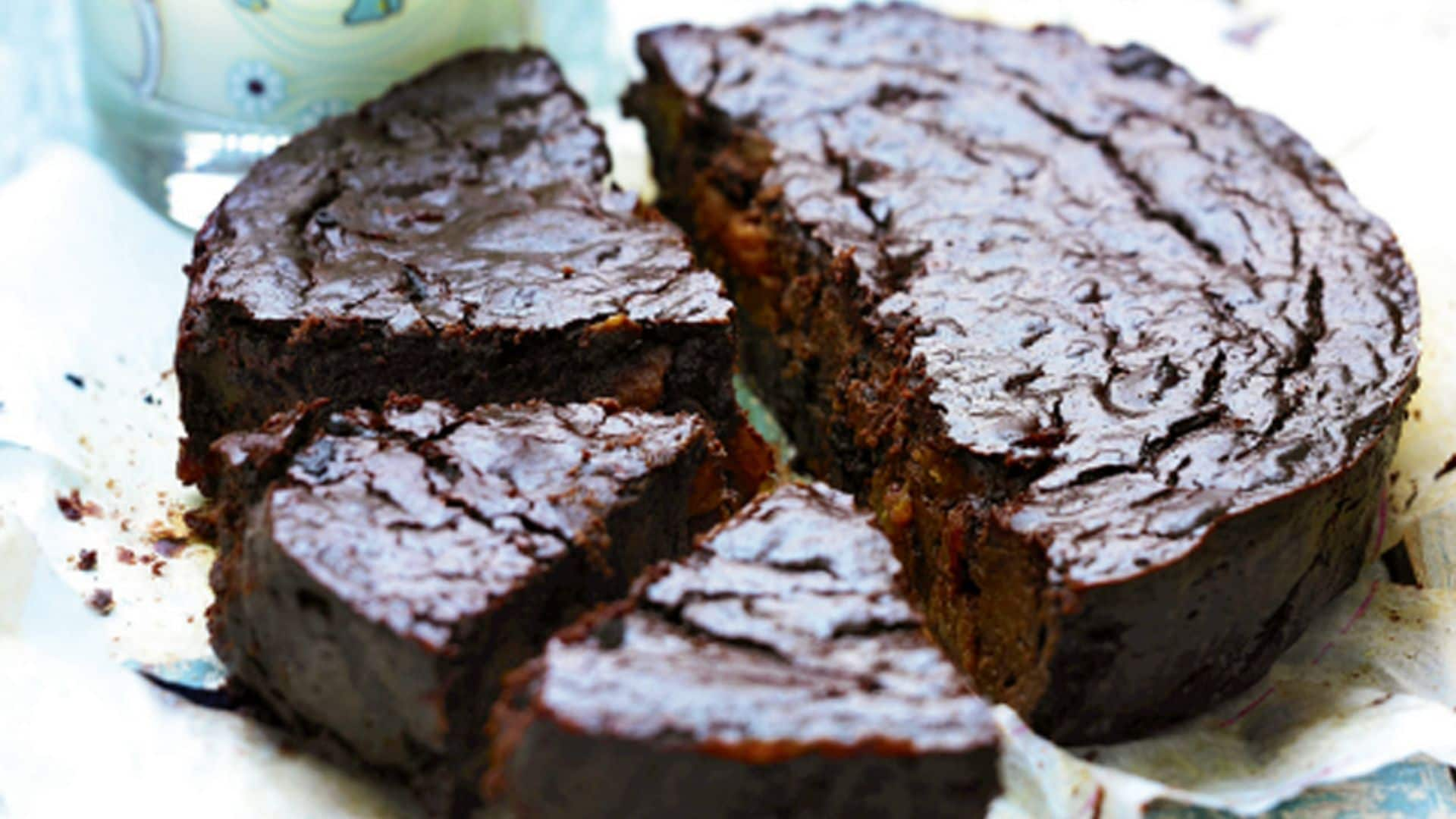 Pastel de chocolate negro y caramelo