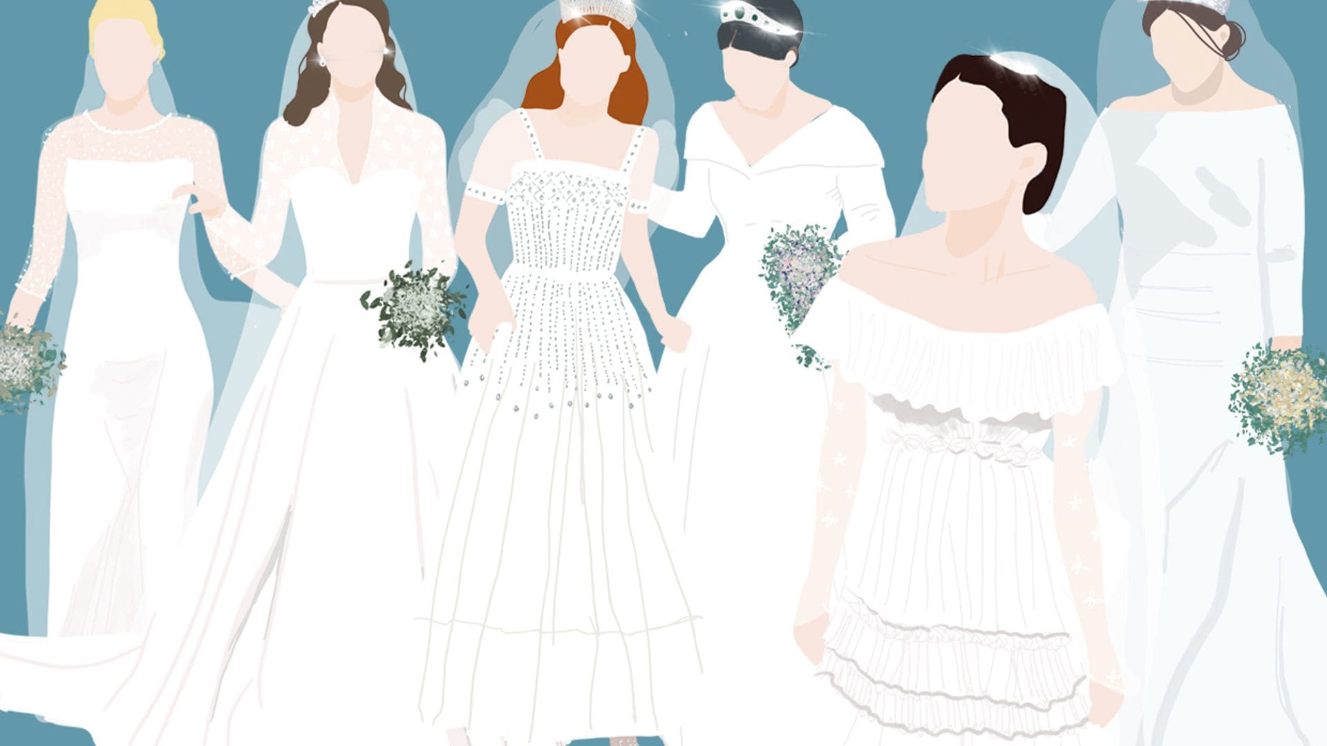 Seis 'royals' vestidas de novia que han marcado una década