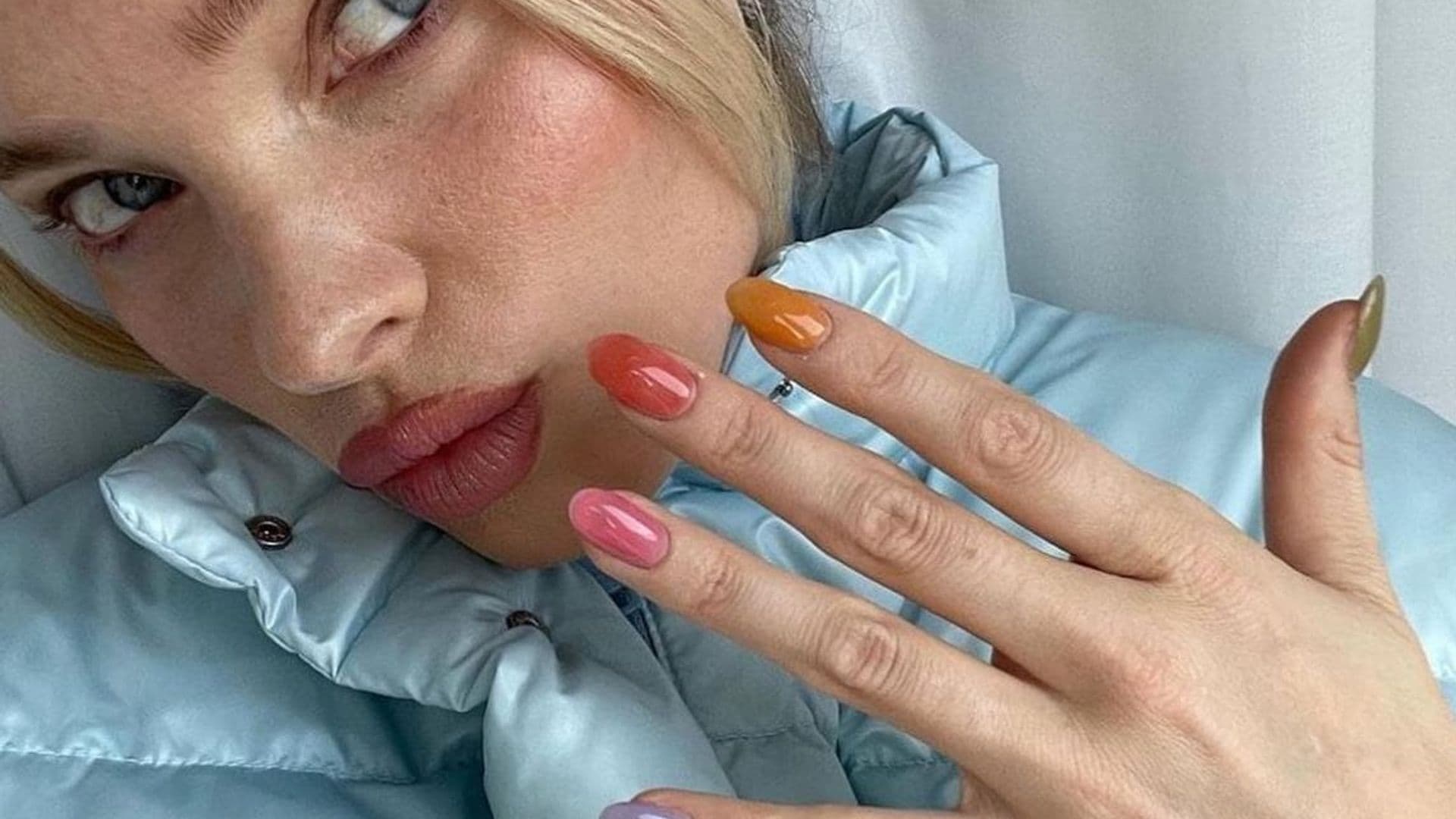 elsa hosk wears jelly nails