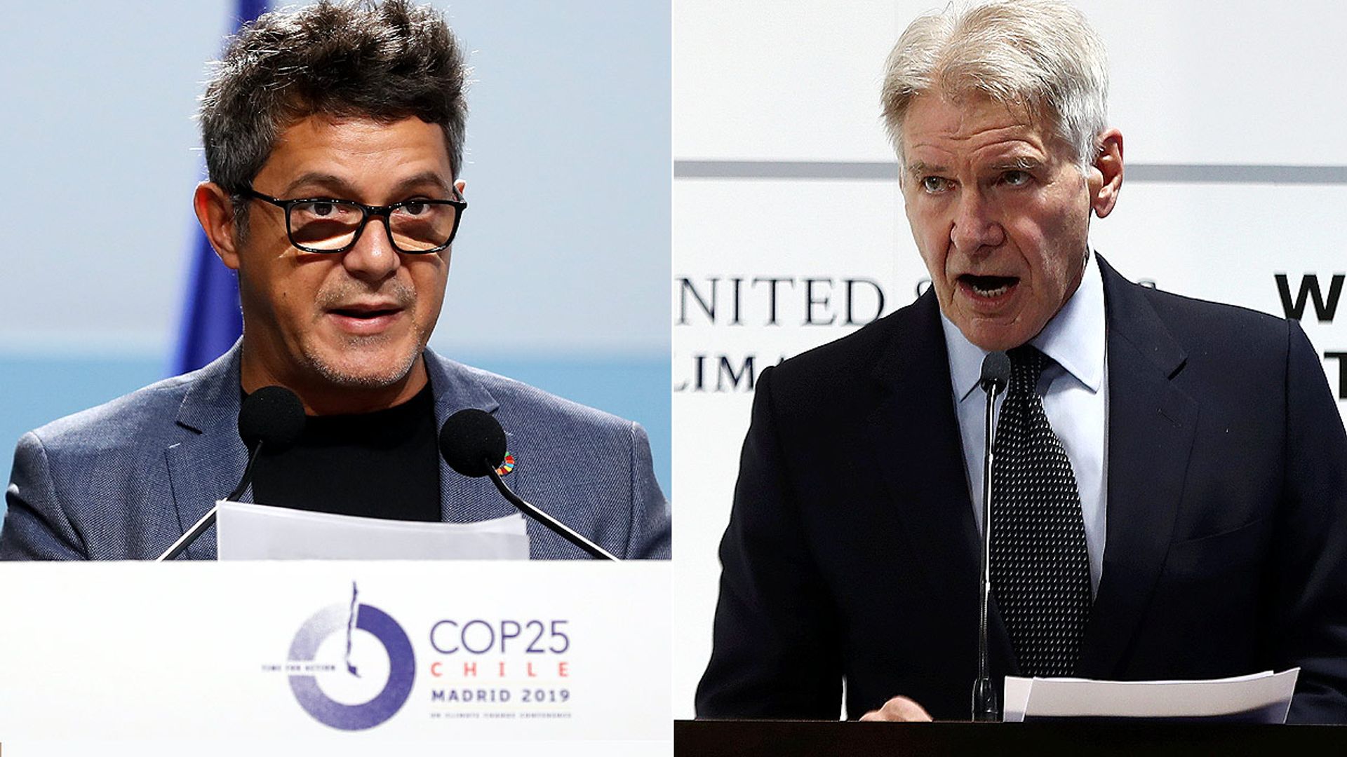 'Es la única manera': Alejandro Sanz y Harrison Ford, contra el cambio climático en Madrid