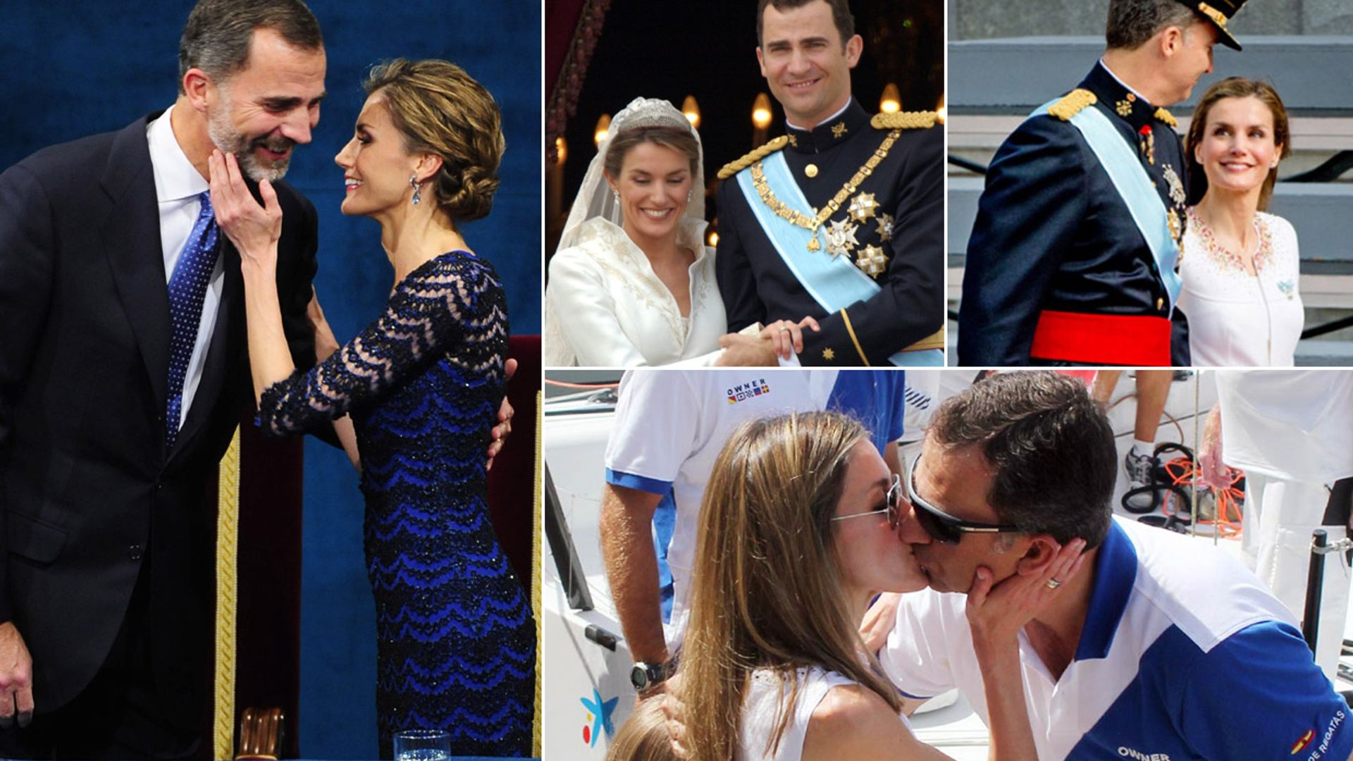 Quince románticas imágenes de los Reyes: besos, sonrisas, caricias y muchas miradas