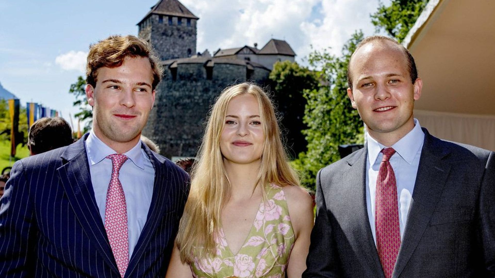 Joseph Wenzel, Maria Carolina de Liechtenstein y su hermano George