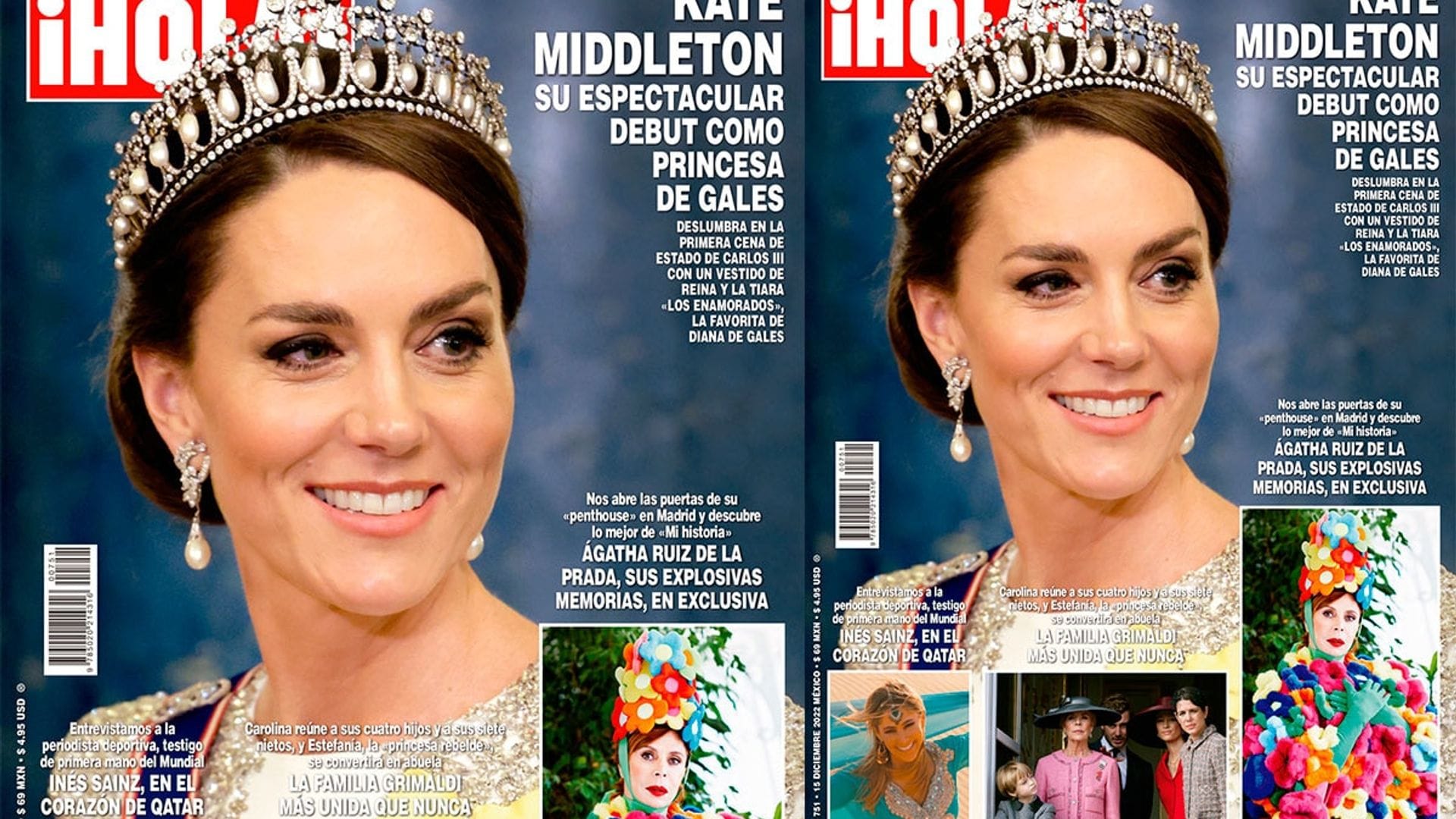 En ¡HOLA!, el gran debut de Kate como Princesa de Gales: un vestido capa de reina y la tiara de Diana