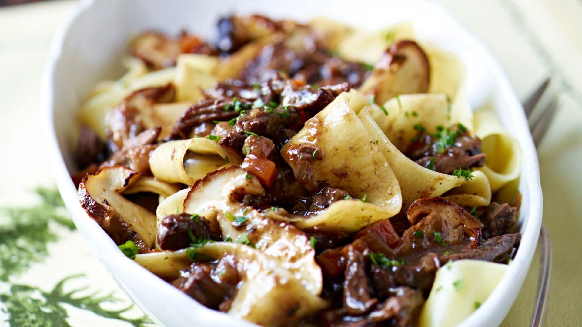 'Pappardelle' con ragú de jabalí