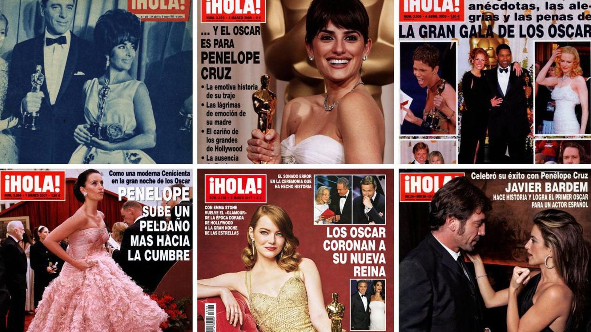 En la gran noche del cine, repasamos la historia de los Oscar a través de las portadas más emblemáticas de ¡HOLA!