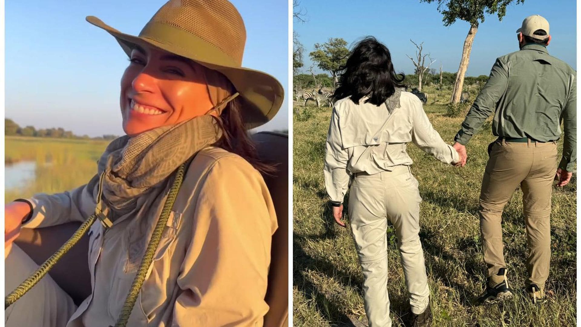 De safari, Ana Brenda Contreras comparte el primer vistazo de su luna de miel con Zacarías Melhem