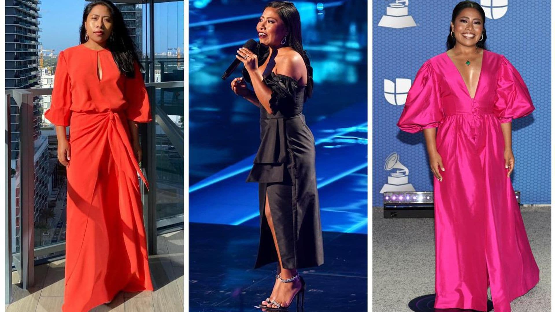 Yalitza Aparicio llena de glamour la noche de los Latin Grammy, ¡mira sus looks!