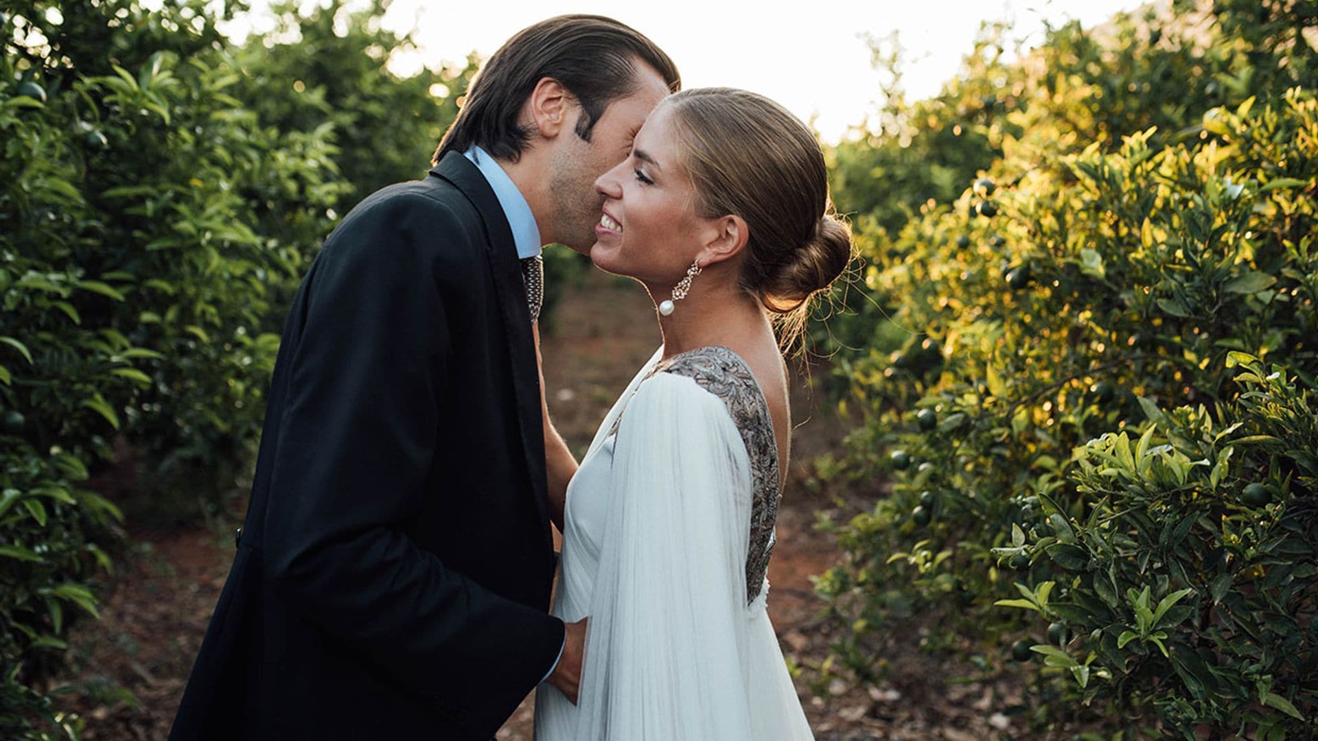 El vestido que convirtió a Ana en la novia más elegante está inspirado en un 'saree'