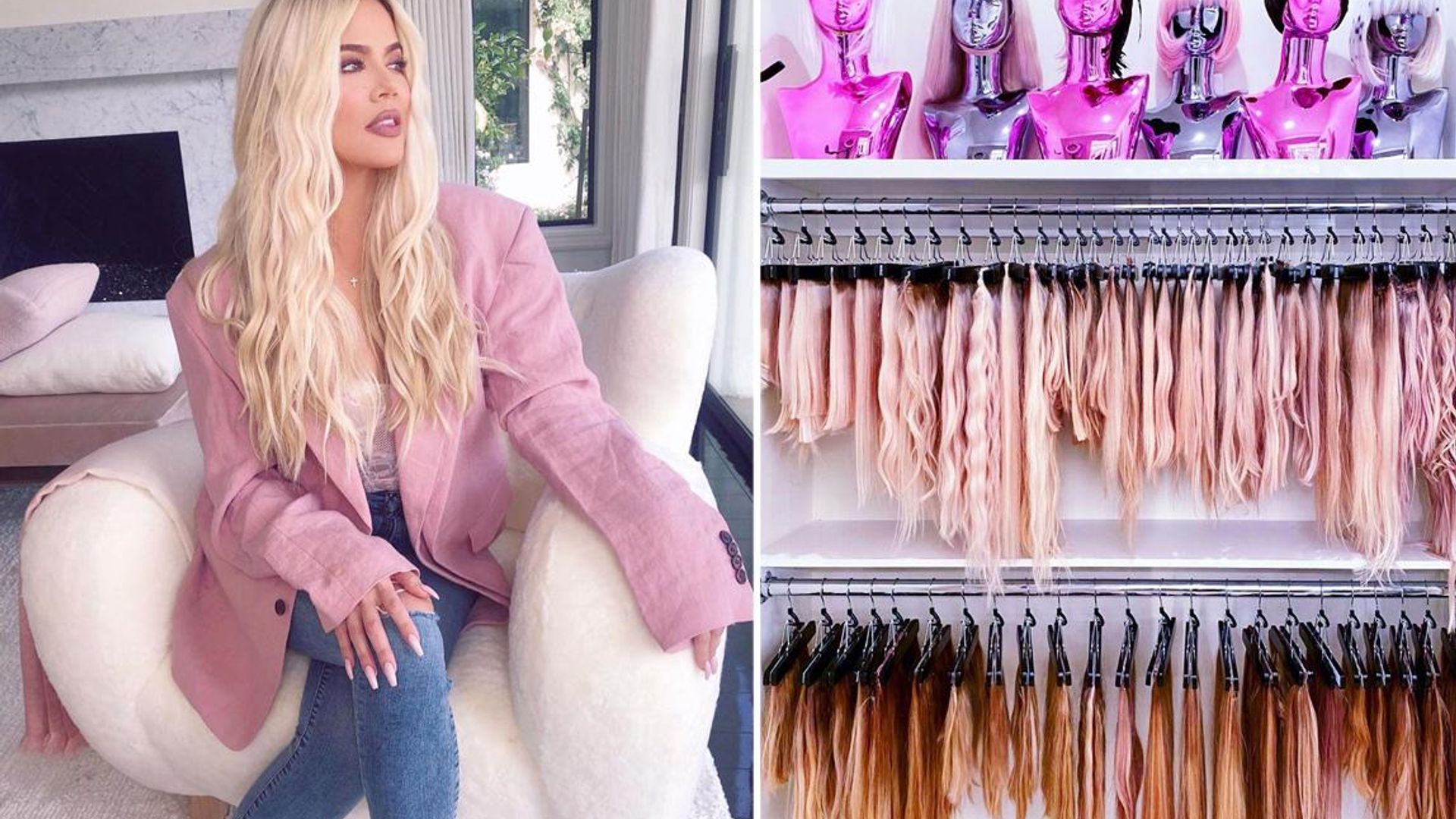 Así luce el clóset de Khloé Kardashian exclusivo para extensiones