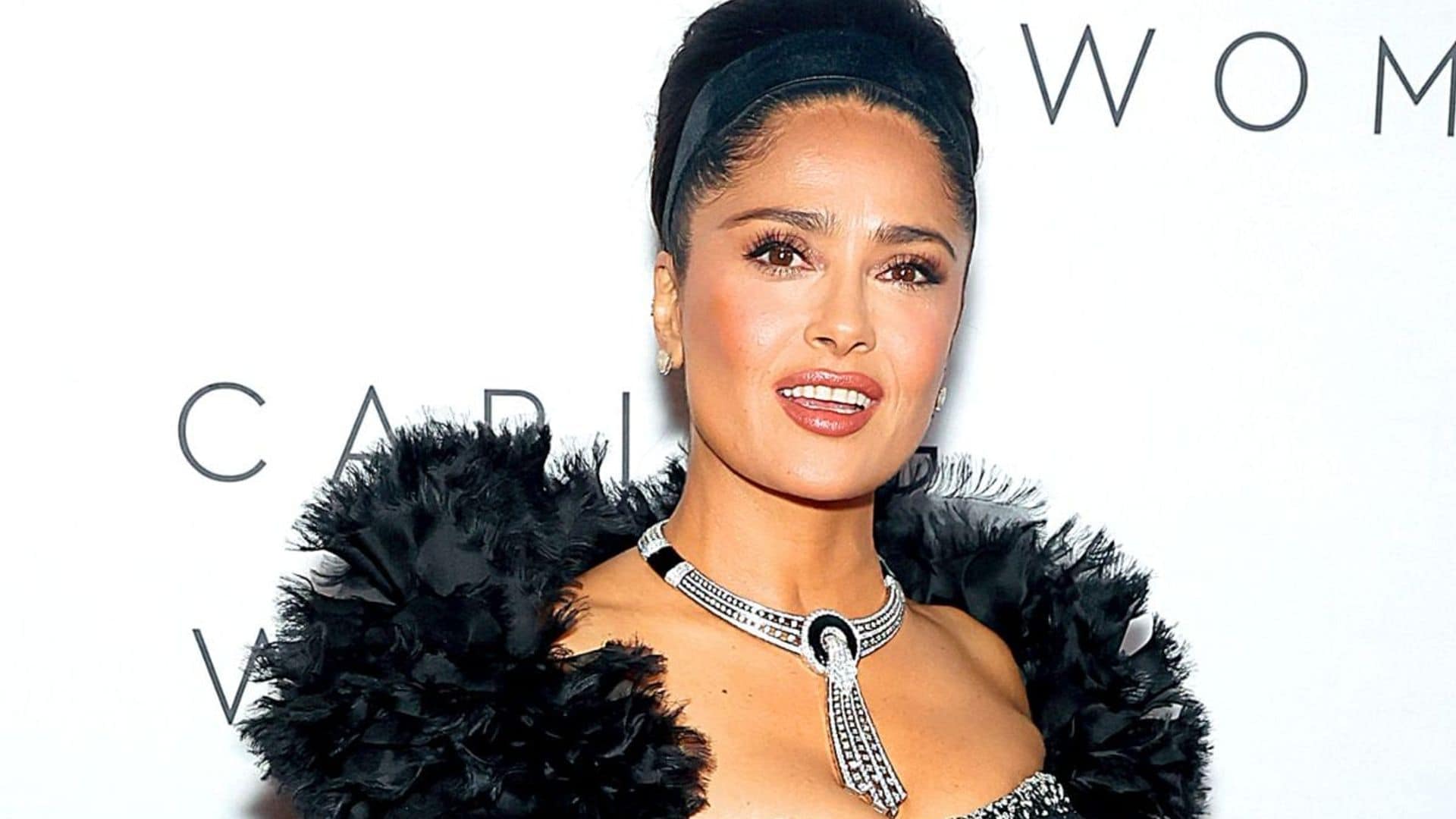 Salma Hayek y su look de ensueño con el que deslumbró en Nueva York