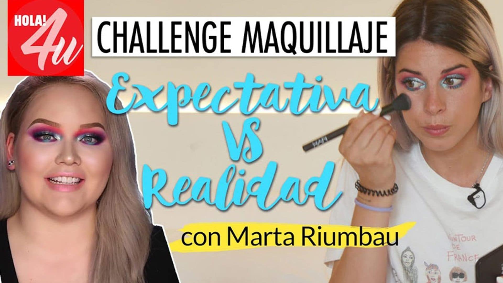 En HOLA!4u, intentando seguir un tutorial de maquillaje de fantasía con Marta Riumbau