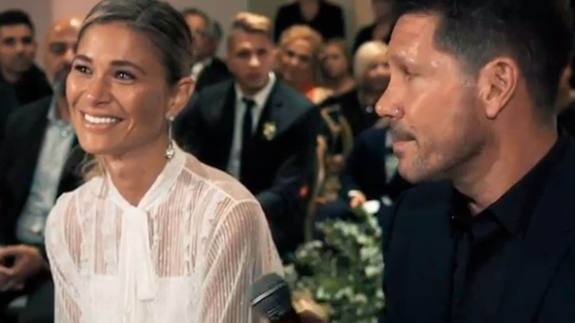 Carla Pereyra rescata la declaración de Simeone en su boda: 'Es una buena piba y la amo mucho'