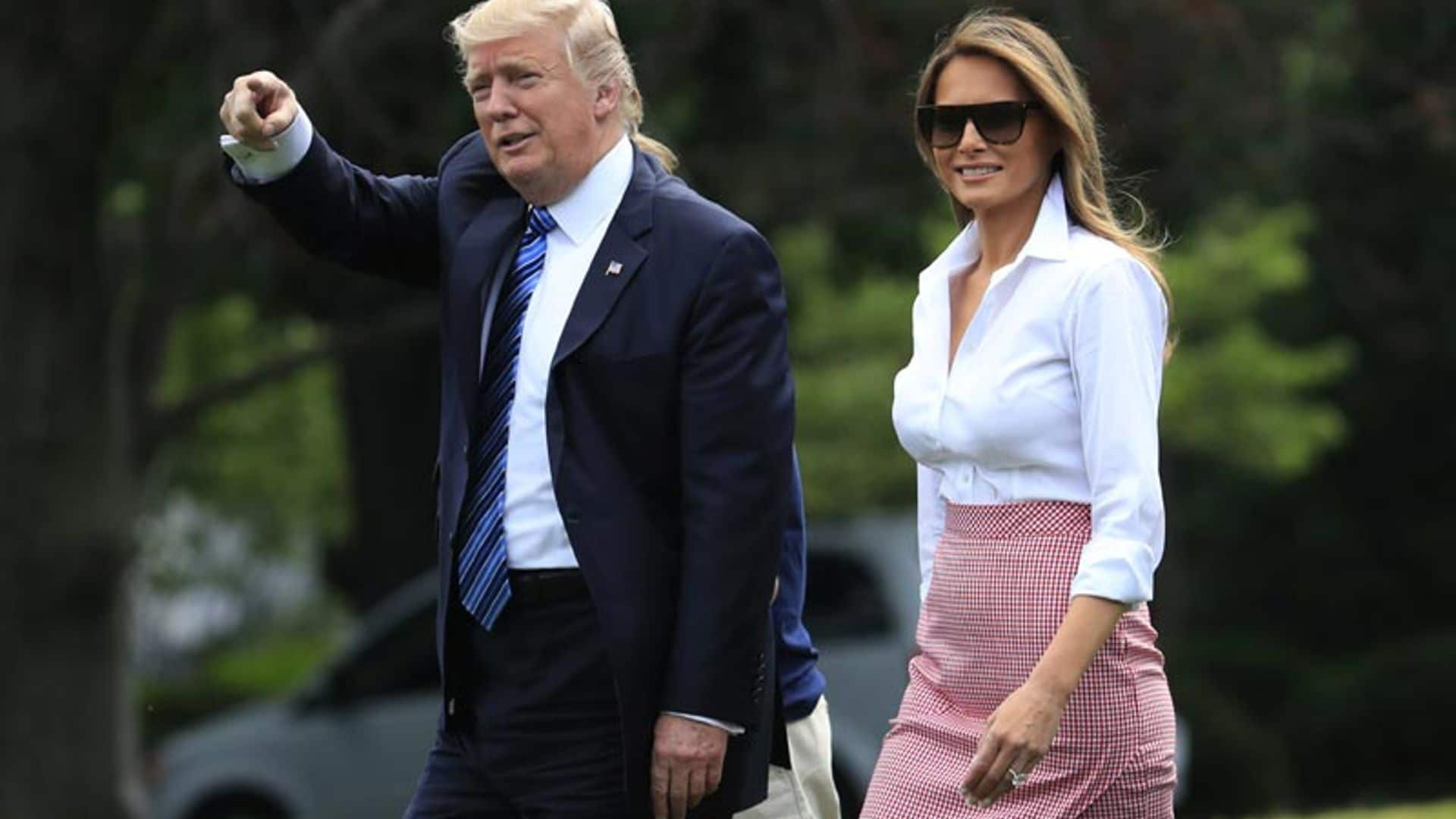 La falda tubo y otro truco revelador del estilo de Melania Trump