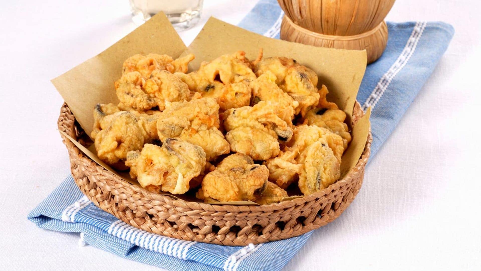 Mejillones en tempura