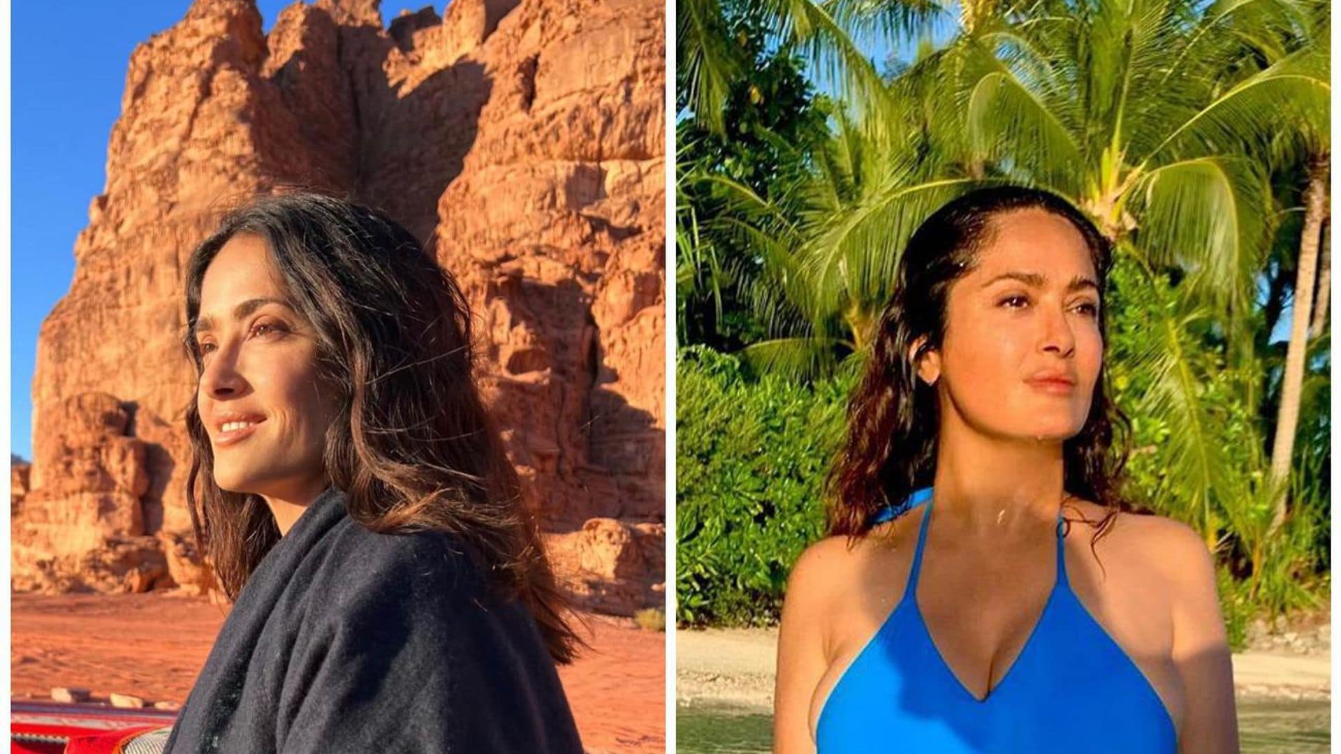 Salma Hayek y sus exóticas vacaciones por el mundo