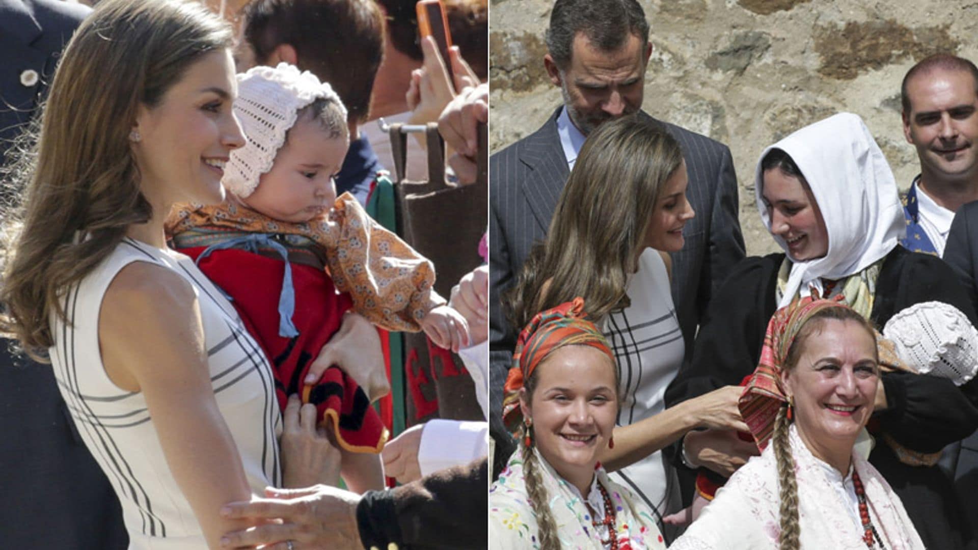 Doña Letizia, pendiente de los más pequeños en Cantabria