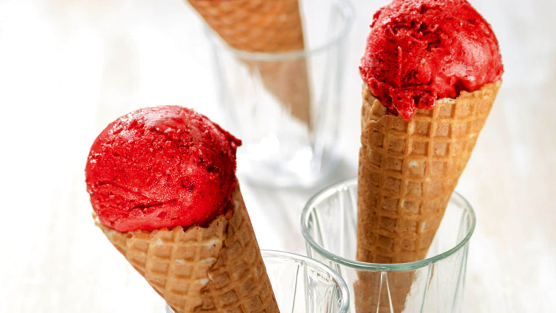 Helado de frutos rojos