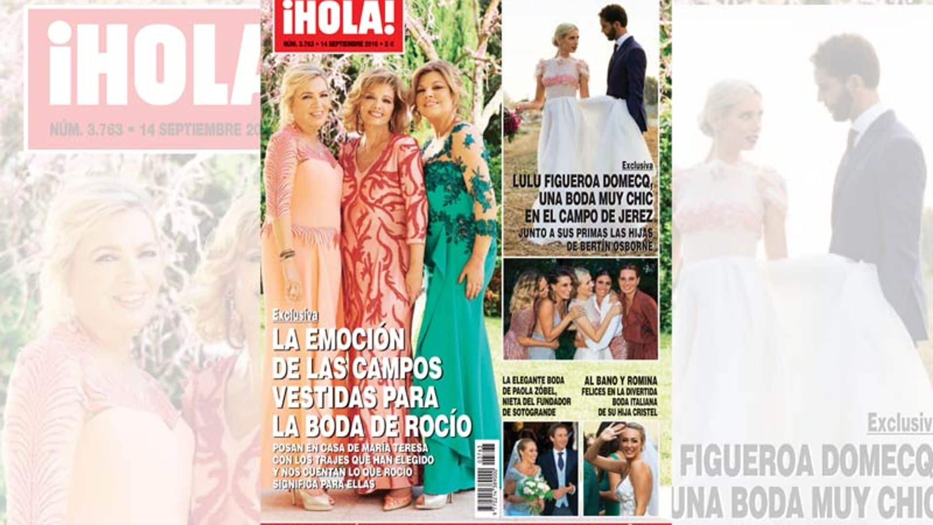 Exclusiva en ¡HOLA!, la emoción de las Campos vestidas para la boda de Rocío Carrasco