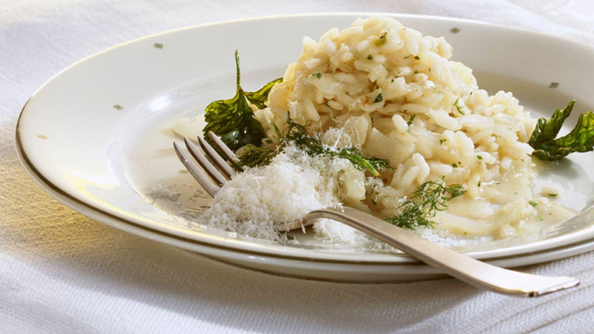 'Risotto' de limón, cilantro e hinojo