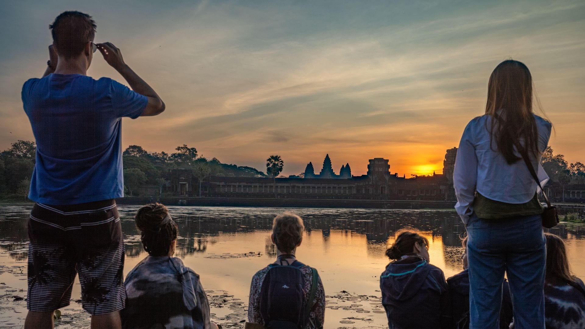 Atardecer en Angkor Wat, Camboya