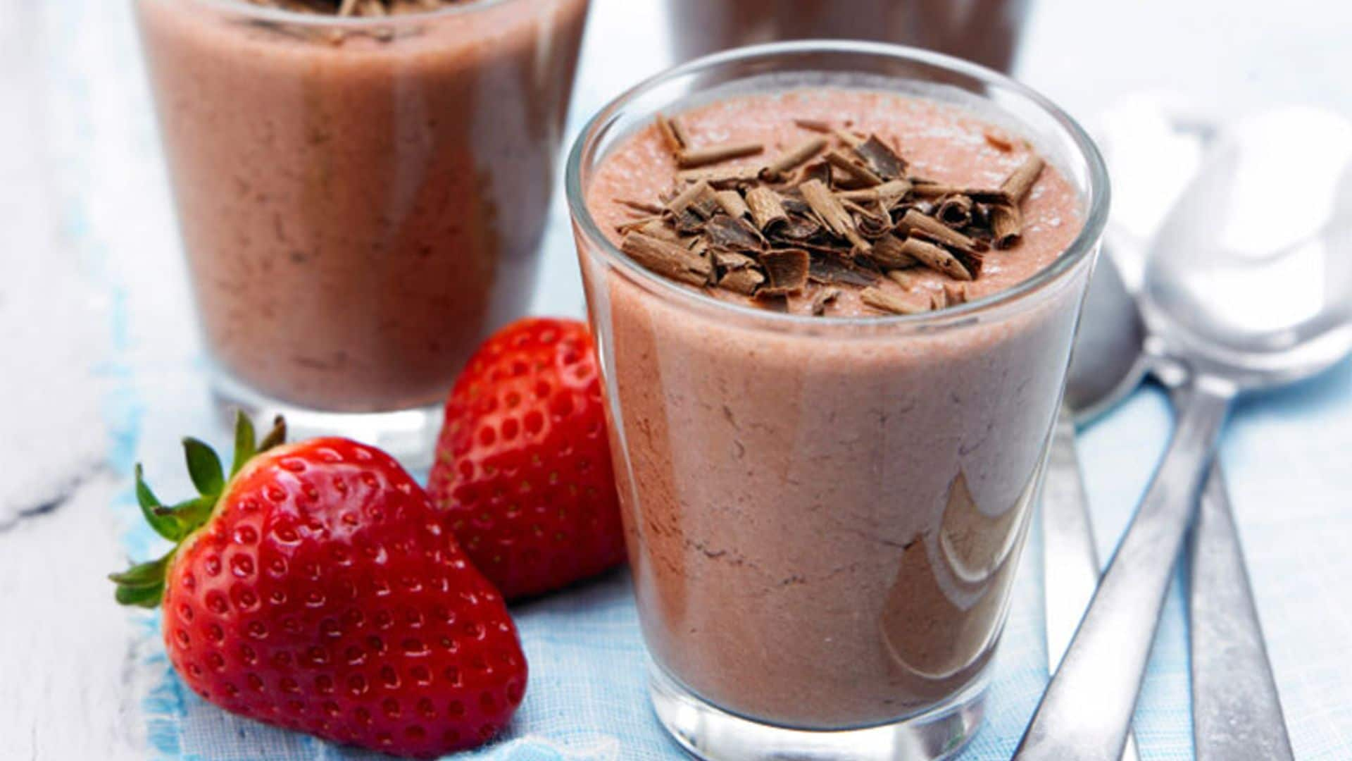 Batido de chocolate y fresa