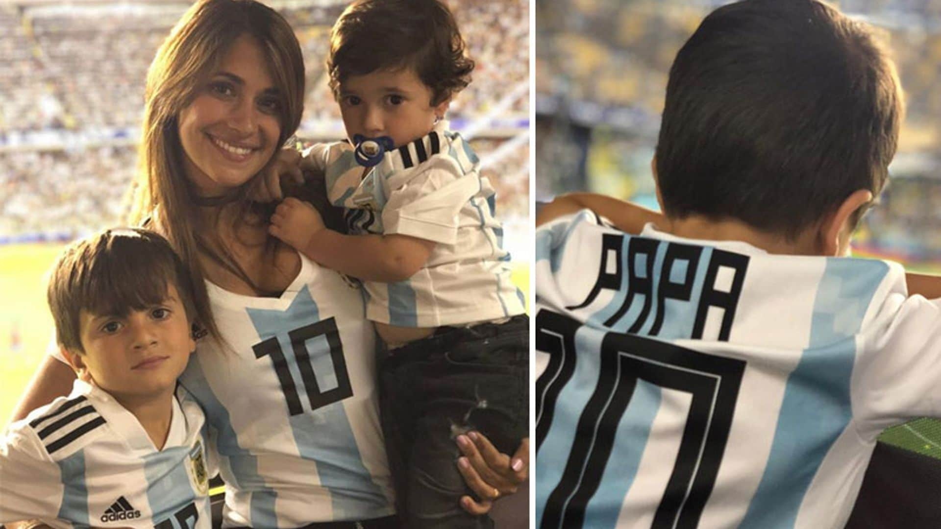 El adorable vídeo de los hijos de Leo Messi cantando para animar a su padre