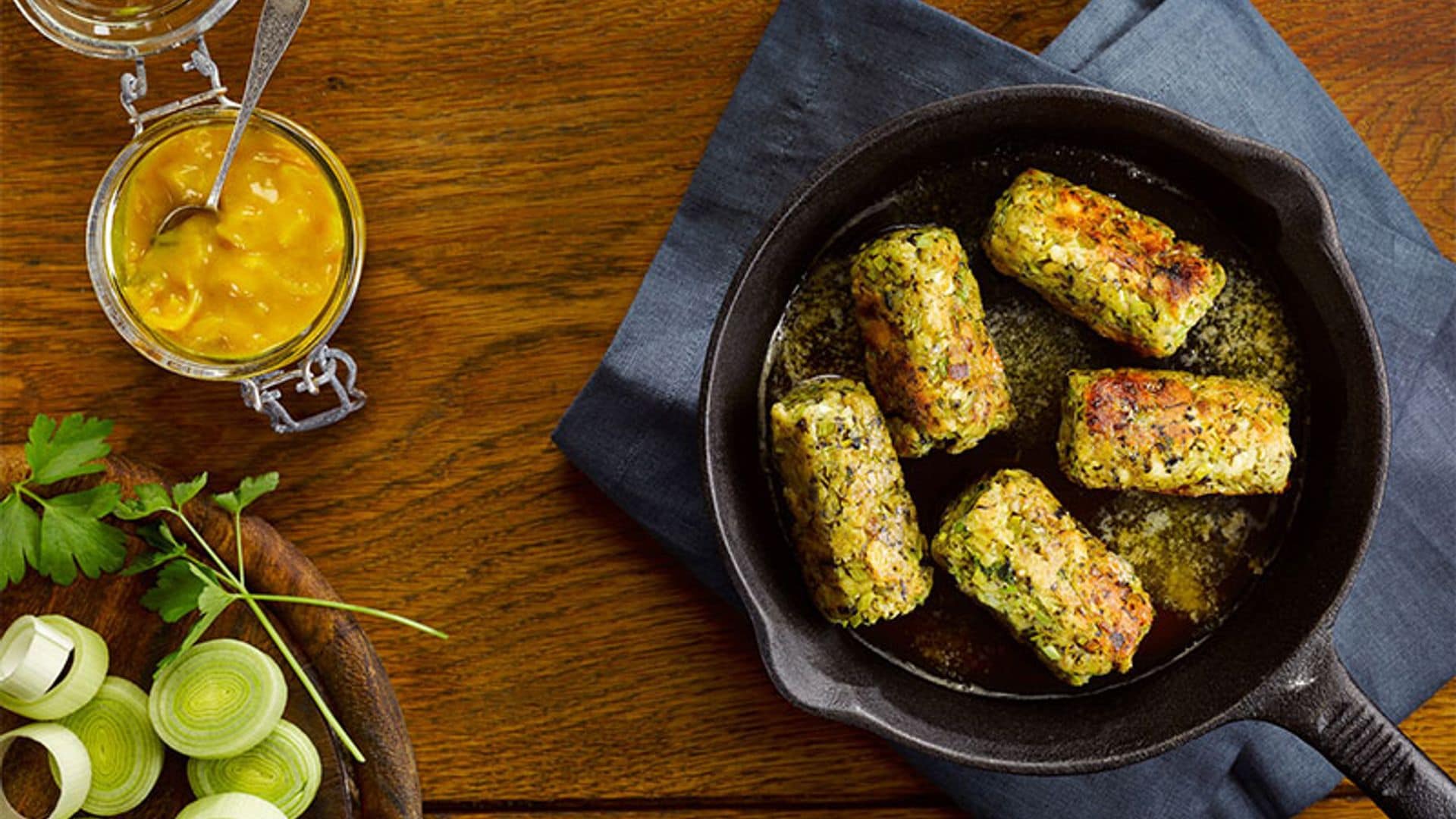 'Glamorgan sausages' (salchichas vegetarianas)