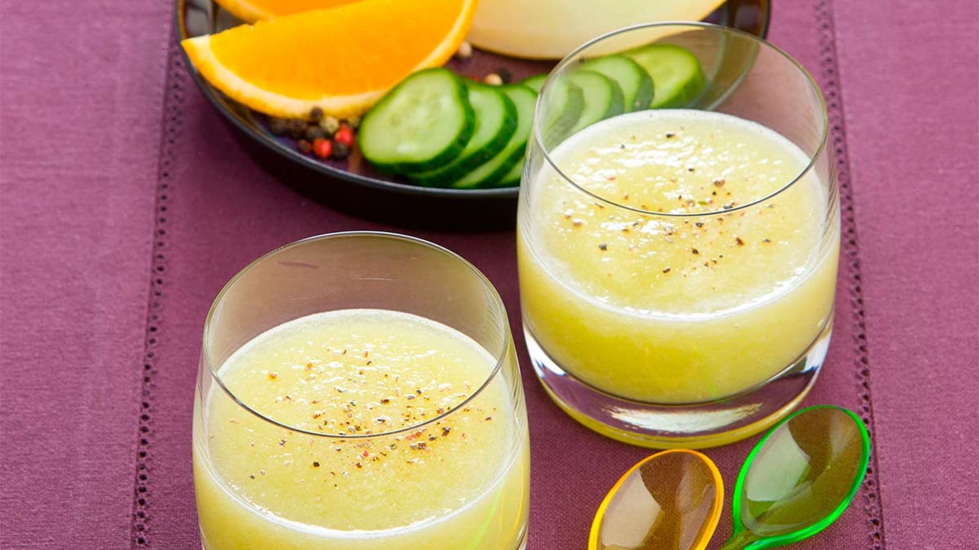 Gazpacho granizado de melón y pepino