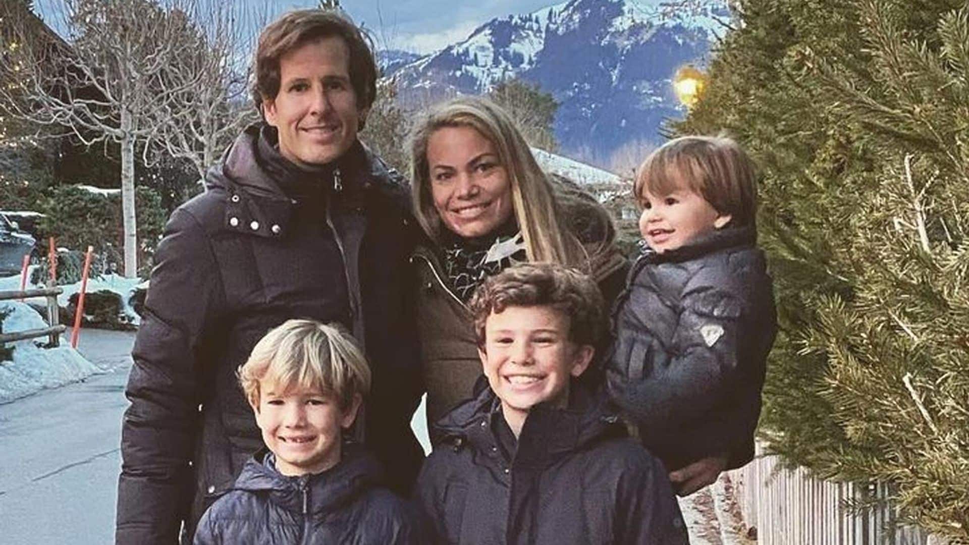 Las idílicas vacaciones de Carla Goyanes con su marido y sus niños en Gstaad