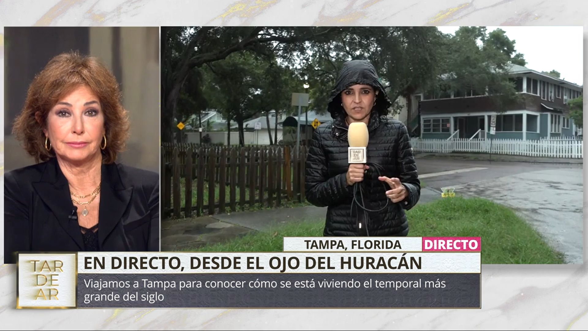 La valiente reportera de Telecinco, en medio del huracán Milton: 'Nuestra vida es lo primero'