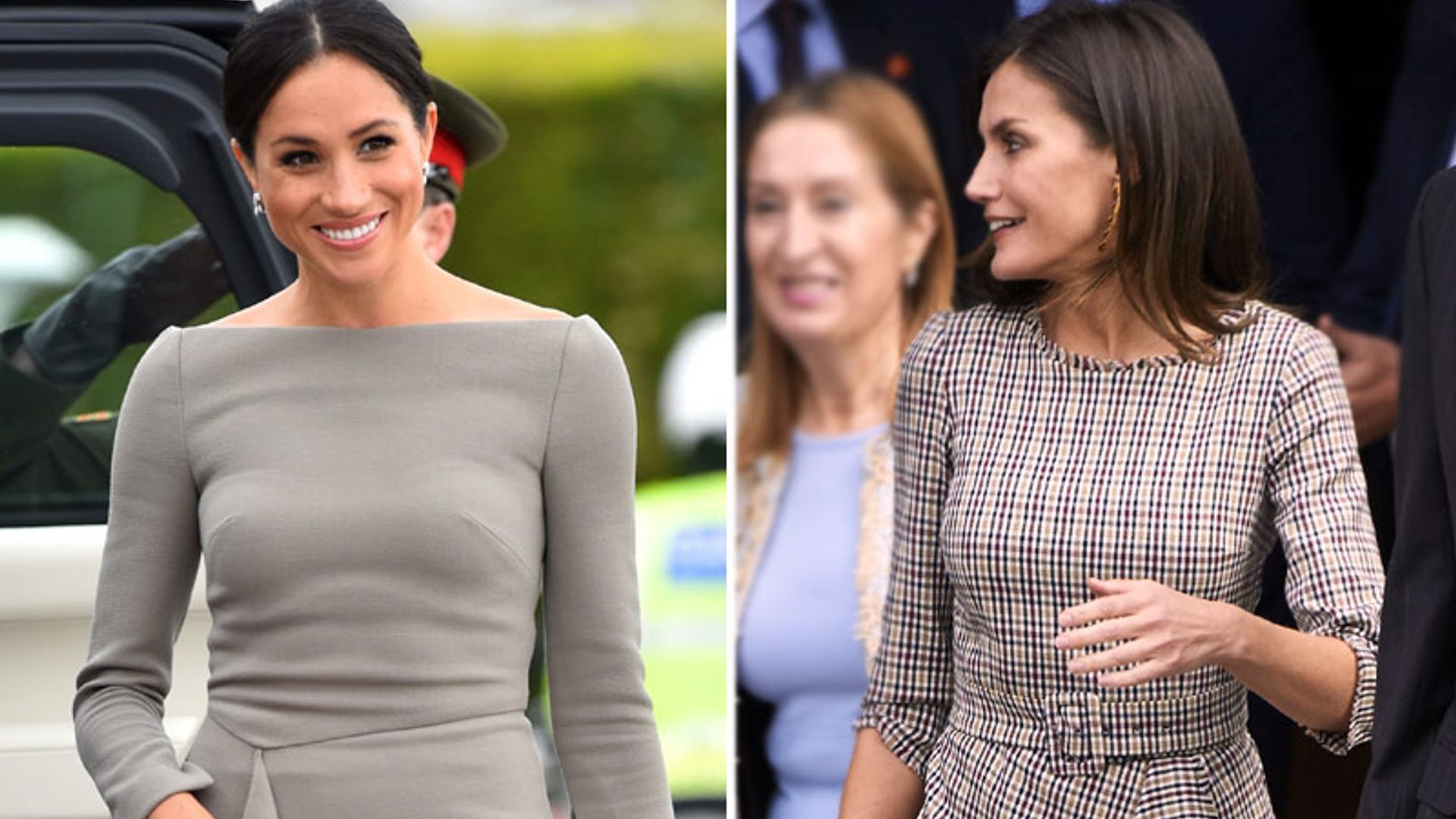 El 'look' de la reina Letizia ¿inspirado en Meghan Markle?